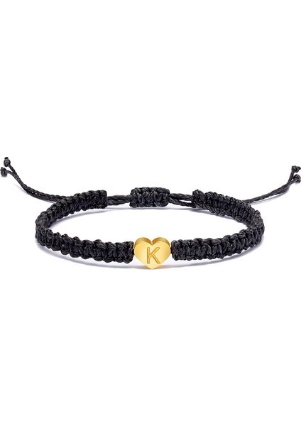 Safety1 Wekity 18 K Altın Ilk A Harfi Kalp Charm Bilezikler Kadınlar Için Genç Kızlar El Yapımı Hala (Yurt Dışından)