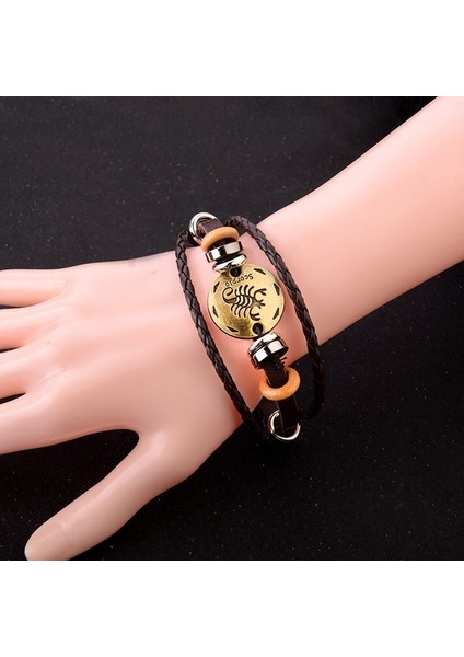 Safety1 Takımyıldızı Örgülü Halat Bilezik Bileklik Için Wekity Punk Alaşım Deri Bilezik (Yurt Dışından) modelleri