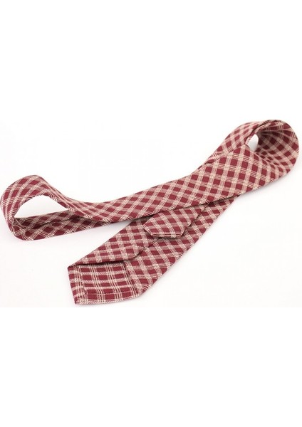 Safety1 2,8(7cm) Ekose/çizgili Kravat Tartan Dokuma Tr Malzeme Kravat, Kırmızı (Yurt Dışından) modelleri