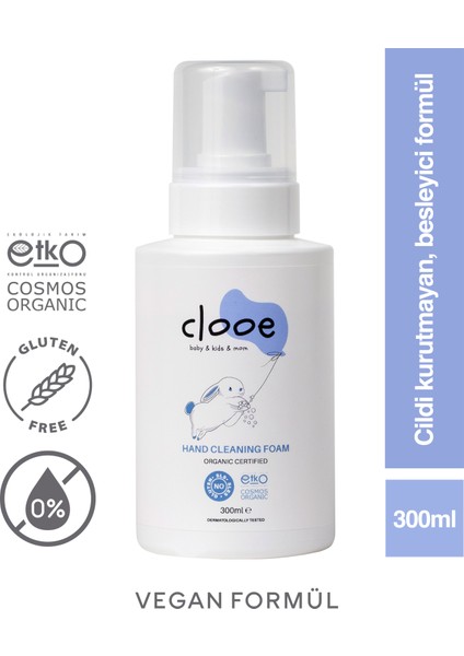 Organik El Temizleme Köpüğü (300ml) - Çocuk & Yetişkin - Yaban Mersini, Aloe Vera, Meyan Kökü