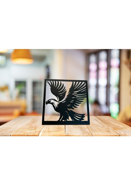Kartal Temalı Masaüstü Metal Tablo