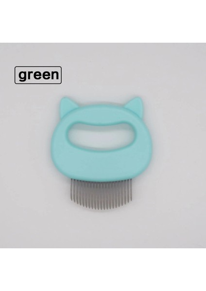 Kedi Tarak Evcil Hayvan Kısa Uzun Kıl Temizleme Masaj Kabuk Tarak Yumuşak Tüy Dökücü Fırça Bakım ve Dökülen Matlı Kürk Sökücü Masaj yeşil (Yurt Dışından)