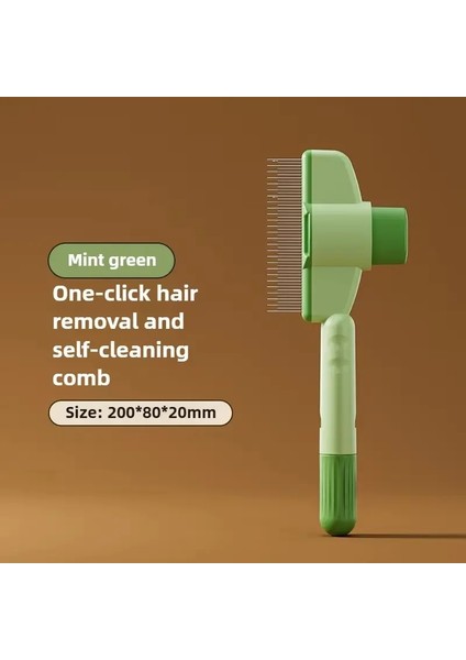 Evcil Hayvan Tüy Temizleme Fırçası Köpek Kedi Bakım Taraklı Uzun Tüylü Köpek Temizleme Banyo Fırçası Evcil Hayvan Malzemeleri Renk:Sarı (Yurt Dışından)