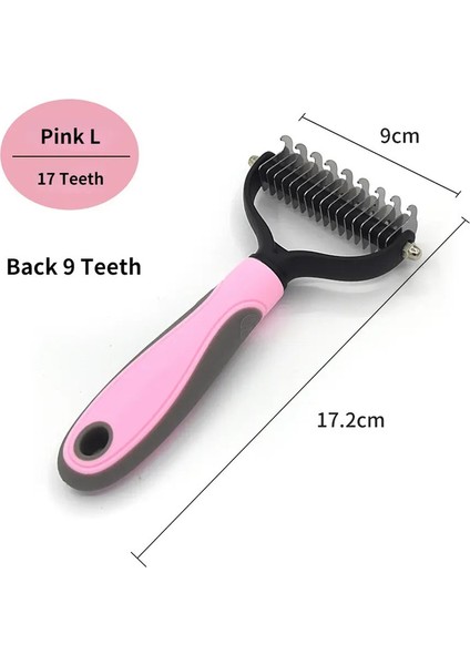Profesyonel Evcil Hayvan Deshedding Fırça Köpek Saç Evcil Hayvan Düğüm Kesici Köpek Kedi Tarak Fırçalar Köpekler lama Malzemeleri Renk: Pembe L (Yurt Dışından)