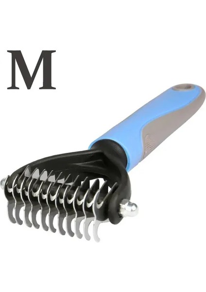 Profesyonel Köpek Fırçası Pet Saç Çıkartma Köpek Bakım Tarak Kalı Çıkarır Kediler Köpekler Hayvan Saç Fırçası Köpek Aksesuarları Evcil Hayvan Ürünleri: M Mavi 1 (Yurt Dışından)