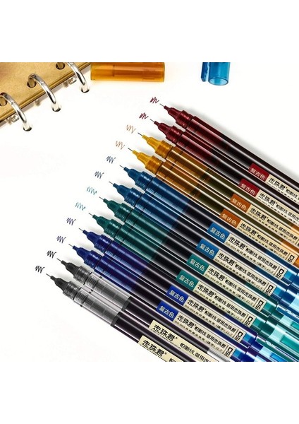 Kalesi 12 Adet Tükenmez Kalemler Mürekkep 0.5 mm Ekstra Ince Uçlu Kalemler Sıvı Mürekkepli Kalem Rol (Yurt Dışından) modelleri