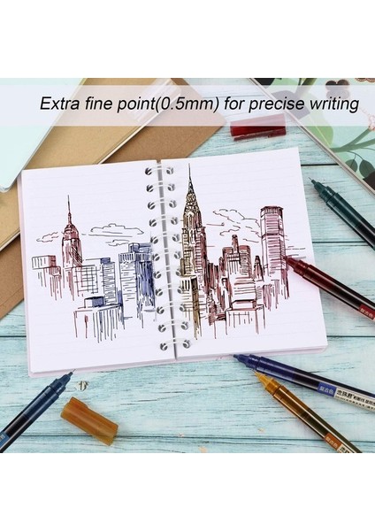 Kalesi 12 Adet Tükenmez Kalemler Mürekkep 0.5 mm Ekstra Ince Uçlu Kalemler Sıvı Mürekkepli Kalem Rol (Yurt Dışından) indirimleri