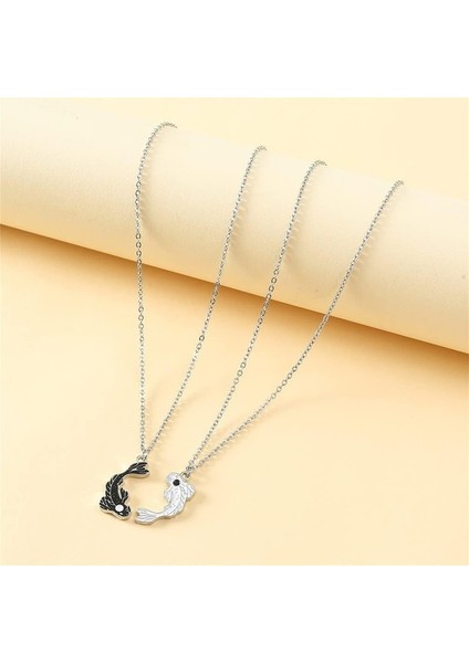 Fybang Yin Yang Kolye Bilezik Kadın Erkek Eşleşen Siyah Beyaz Disk Tai Chi Kolye Çiftler Için Kızlar (Yurt Dışından) fırsatları