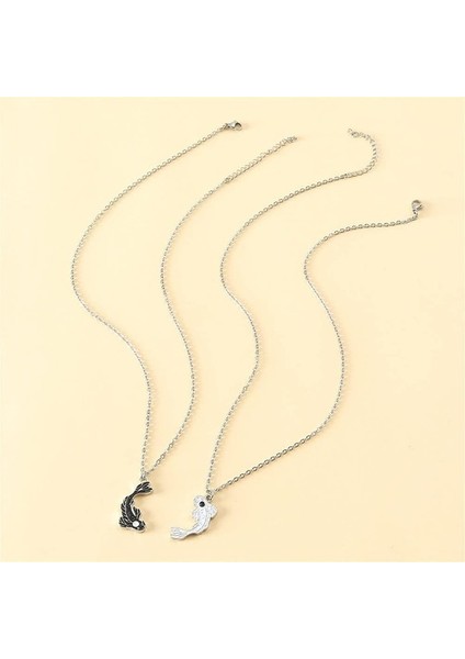 Fybang Yin Yang Kolye Bilezik Kadın Erkek Eşleşen Siyah Beyaz Disk Tai Chi Kolye Çiftler Için Kızlar (Yurt Dışından) indirimleri