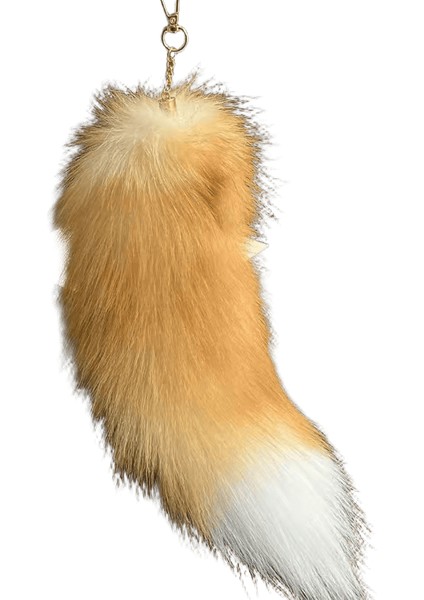 2024 Gerçek Tilki Kürk Kuyruk Uzun Doğal Kürk Kuyruk Anahtarlık Kolye Cosplay Kuyruk Sevimli Kurt Tilki Kuyruk Kürk Araba Anahtarlıklar Renk: Renk 2 / ut: Yaklaşık 40 cm (Yurt Dışından)