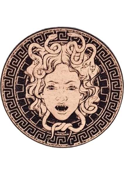Medusa - Deri Peç - Arma - Askeri Patch 8 Cm Çap