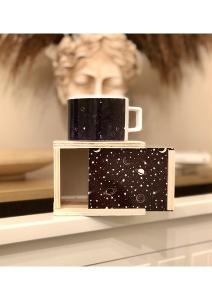 Galaxy Tasarımlı Kutulu Kupa