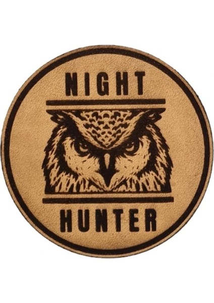 Baykuş Night Hunter- Deri Peç - Arma - Askeri Patch