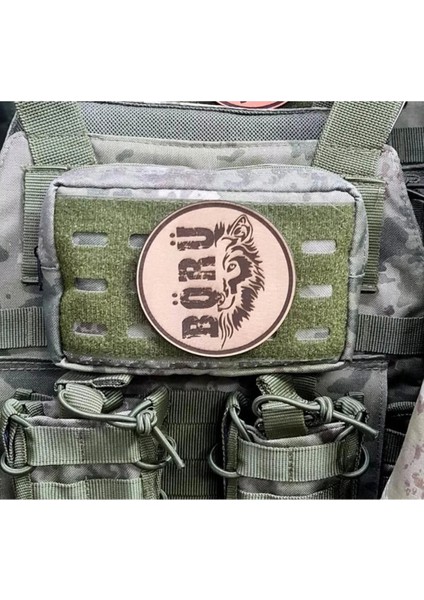Börü Yazili - Deri Peç - Arma - Askeri Patch