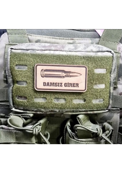 Damsız Girer - Deri Peç - Arma - Askeri Patch