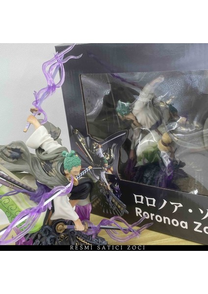 One Piece Anime Wano Country Rooftop Zoro Kimono Three Swords Zoro El Yapımı Model Süsleri (Yurt Dışından) indirimleri