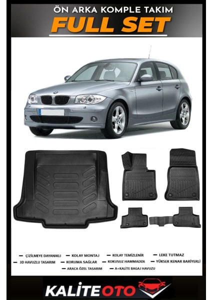 1 Serisi E87 Bagaj Havuzu+4.5d Havuzlu Paspas Seti 2007 Model