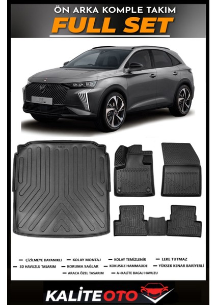 Ds7 Crossback Bagaj Havuzu+4.5d Havuzlu Paspas Seti 2022 Model