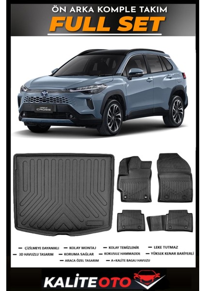 Corolla Cross Bagaj Havuzu+4.5d Havuzlu Paspas Seti 2023 Model