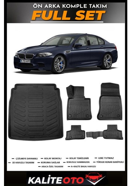 5 Serisi F10 Bagaj Havuzu+4.5d Havuzlu Paspas Seti 2015 Model