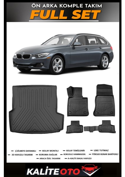3 Serisi F30 Stw Bagaj Havuzu+4.5d Havuzlu Paspas Seti 2013 Model