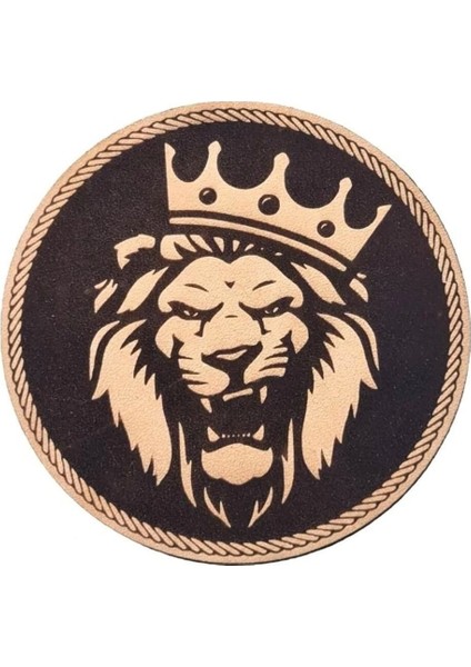 Aslan- Deri Peç - Arma - Askeri Patch Arslan Peç Patch 8 Cm Çap
