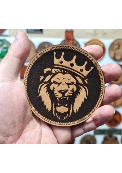 Aslan- Deri Peç - Arma - Askeri Patch Arslan Peç Patch 8 Cm Çap