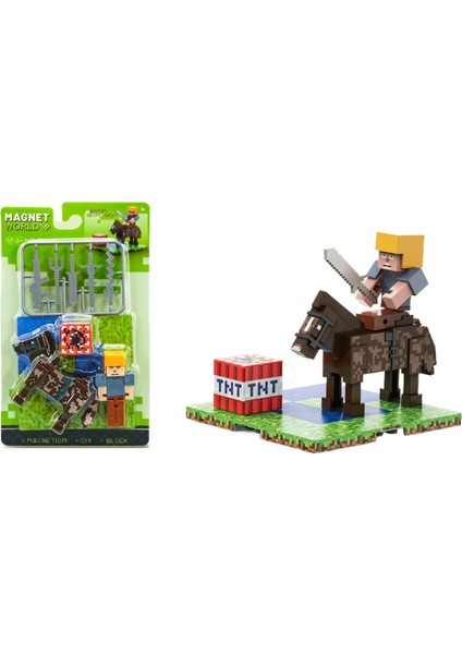 Minecraft Oyun Çevresel Minecraft Manyetik Yapı Taşları Bulmaca Montaj Yapı Taşları Oyuncak Kart Tahtası (Yurt Dışından)