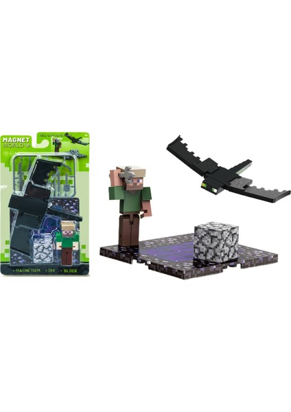 Minecraft Oyun Çevresel Minecraft Manyetik Yapı Taşları Bulmaca Montaj Yapı Taşları Oyuncak Kart Tahtası (Yurt Dışından)