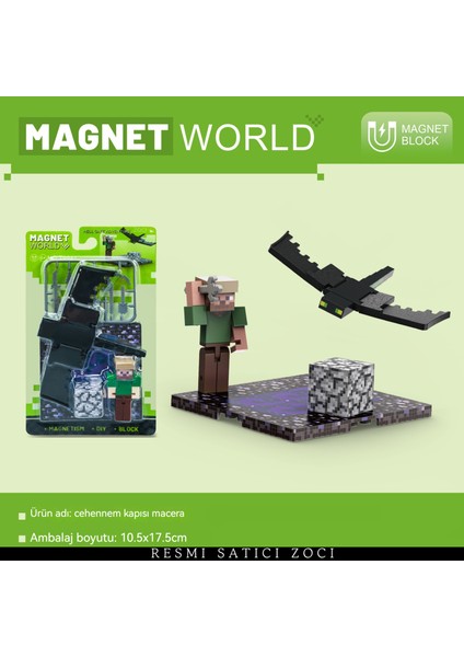 Minecraft Oyun Çevresel Minecraft Manyetik Yapı Taşları Bulmaca Montaj Yapı Taşları Oyuncak Kart Tahtası (Yurt Dışından)