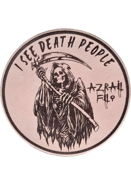 Azrail Filo I See Death People Deri Peç -Arma - Leather Patch