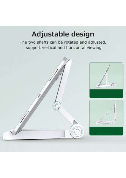 Ayarlanabilir Taşınabilir Abs Telefon ve Tablet Standı Beyaz (Yurt Dışından)