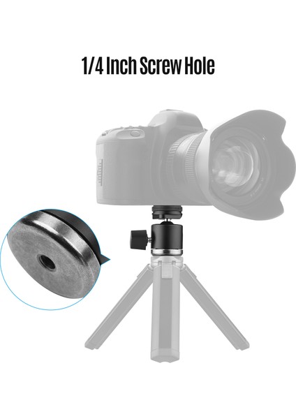 Kamera Telefon Tripodu Için 360° Dönebilen 2'li Mini Alüminyum Alöjü Toplu Baş (Yurt Dışından)