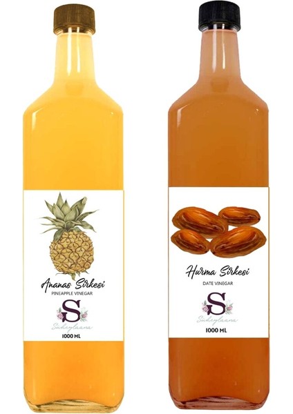 Doğal Ananas Sirkesi 1000 ml - Doğal Hurma Sirkesi 1000 ml
