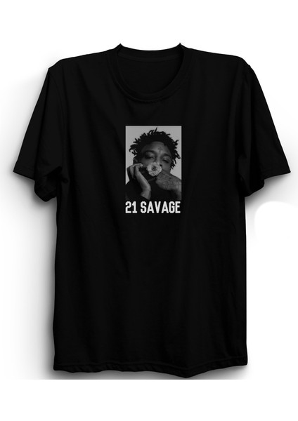21 Savage, Rap Hiphop Müzik Baskılı %100 Pamuk Tişört
