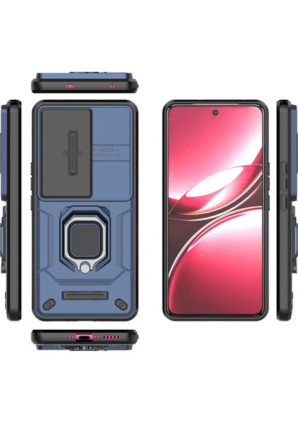 Vivo V50 5g Kayar Kamera Kapağı ile Telefon Kılıfı, Döndürülmüş Halka Ayaklı Askeri Sınıf Darbeye Dayanıklı Koruyucu Kılıf Vivo V50 5g (Yurt Dışından) fiyatları