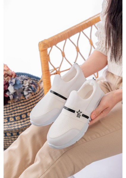 Tedy Garantili Unisex Kadın Bağcıksız Rahat Esnek Günlük Sneaker Spor Ayakkabı