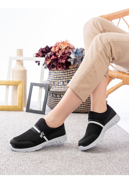 Tedy Garantili Kadın Bağcıksız Rahat Esnek Günlük Sneaker Spor Ayakkabı