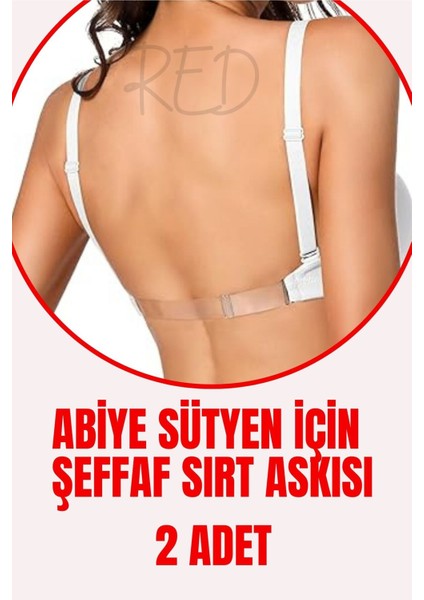Sırt Dekolteli Elbiseler Için Şeffaf Sütyen Sırt Askısı ( 2 Adet )