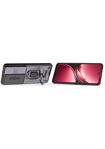 Vivo V50 5g Kayar Kamera Kapağı ile Telefon Kılıfı, Döndürülmüş Halka Ayaklı Askeri Sınıf Darbeye Dayanıklı Koruyucu Kılıf Vivo V50 5g (Yurt Dışından) modelleri