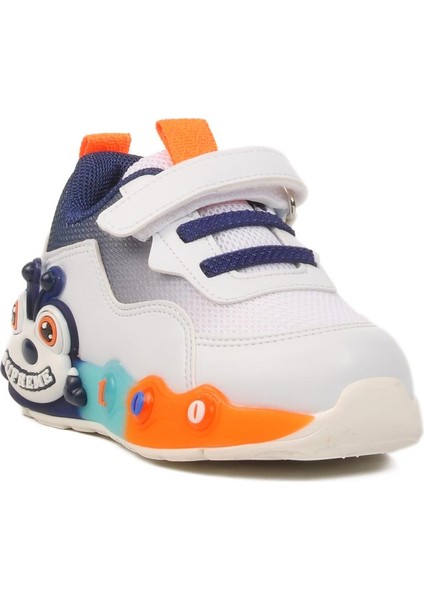 Beyaz Cırtlı Hafifi Kız Çocuk Spor Ayakkabı 1905 B