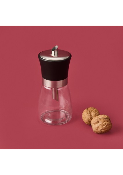 Cam Toz Şekerlik - Siyah / Şeffaf - 12,5 cm