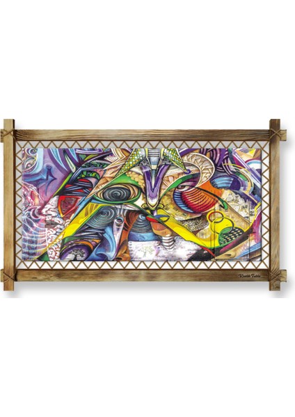 Rustik,ledli Kanvas Tablo Soyut B fiyatları