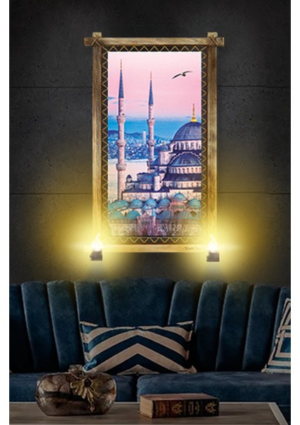 Rustik,ledli Kanvas Tablo Istanbul Camii B fiyatları