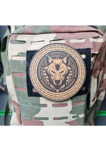 Tanrı Türkü Korusun - Türk Irkı Sağ Olsun -Bozkurt - Deri Peç - Arma - Wolf Leather Patch modelleri
