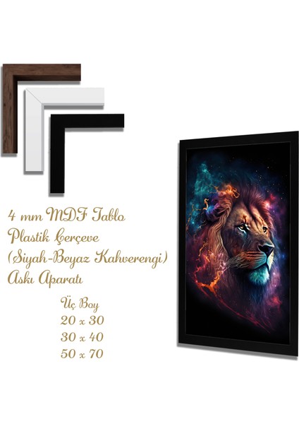 Ahşap Tablolar- Yapay Zeka ile Oluşturulmuş Görseller Uv Baskı-Mdf Tablo /7624