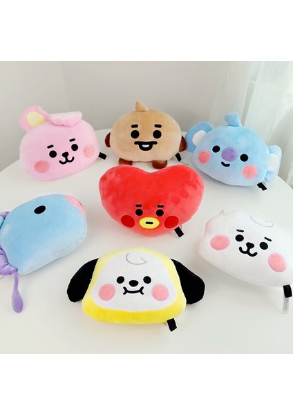 Kawaii BT21 Yastık Peluş Oyuncaklar Araba Kafalık Sevimli Karikatür Kpop Yıldız Doldurulmuş Hayvanlar Peluş Bebek Yumuşak Yastık Çocuk Hediye (Yurt Dışından)