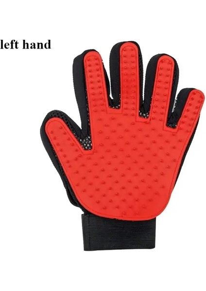 Kedi Ve Köpekler Için Pet Bakım Eldiven Fırça - 2-In-1 Saç Teması Eldiveni Masaj Ve Saç Teması Fonksiyonları Ile Evcil Hayvan Köpek Ürünleri Boyut:23X17Cm/Renk:Sol-Kırmızı (Yurt Dışından)