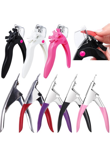 1 Adet Akrilik Tırnak Kapsül Kesici Ayarlanabilir Paslanmaz Çelik Tırnak Ucu Makası Özel Tip U Kelime Tırnak Giyotin Manikür Aracı (Yurt Dışından)