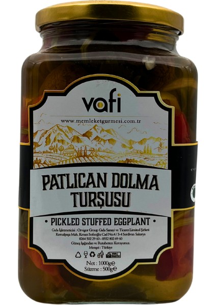 Turşu Serisi Patlıcan Dolma Turşusu 1000CC-500GR